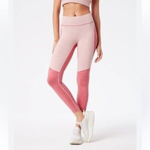 Women's outdoor voices athletic Pink Colorblock spandex Leggings